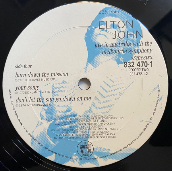 elton john - live in australia (2lp) - Image 3